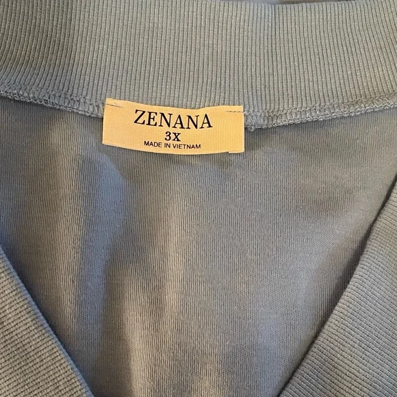 NEW COTTON SLEEVELESS ROMPER WITH POCKETS SPRING BLUE PLUS SIZE 3X - Picture 7 of 7